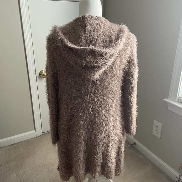 Poof Open Front Hooded Cardigan - SzS - Picture 3 of 4